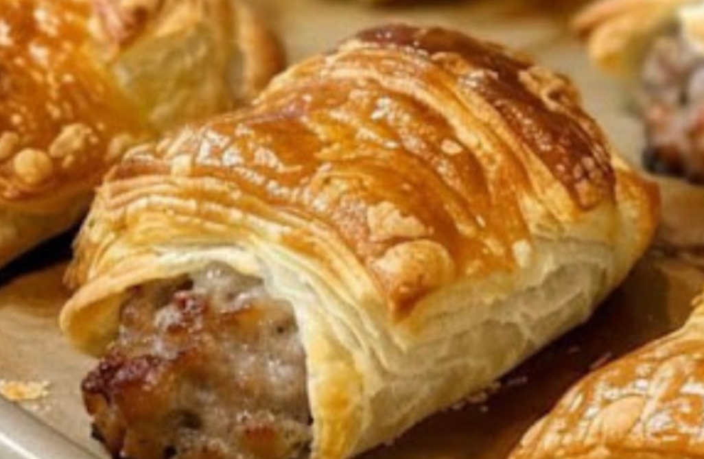 Sausage and Cream Cheese-filled Baked Pastries