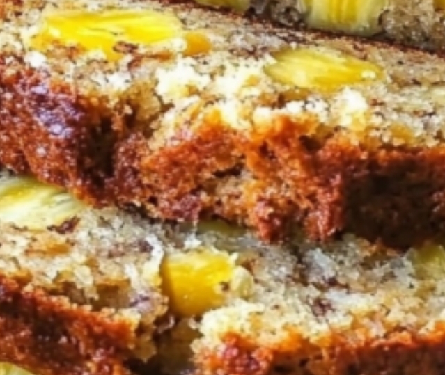 Tropical Banana Pineapple Coconut Bread